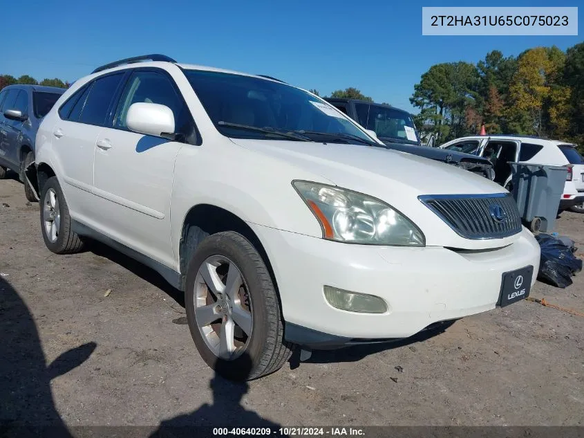 2005 Lexus Rx 330 VIN: 2T2HA31U65C075023 Lot: 40640209