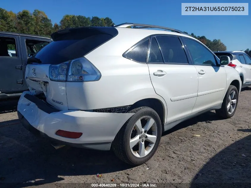 2005 Lexus Rx 330 VIN: 2T2HA31U65C075023 Lot: 40640209