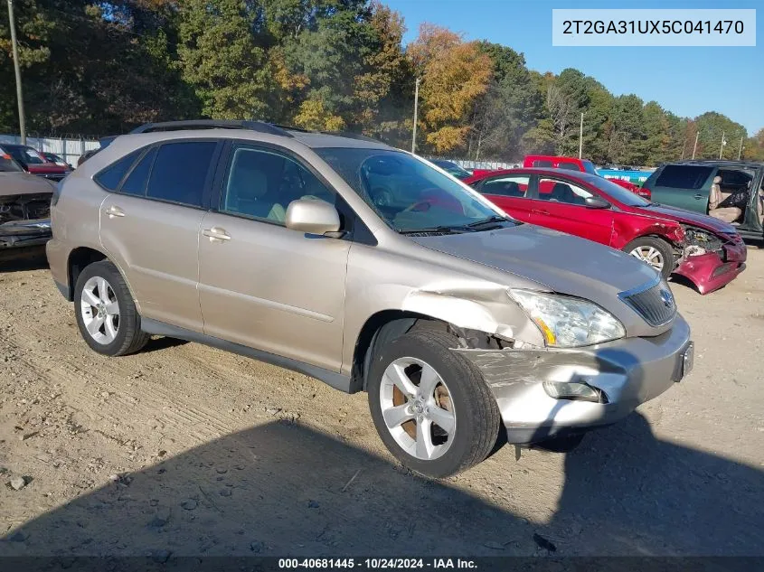 2005 Lexus Rx 330 VIN: 2T2GA31UX5C041470 Lot: 40681445