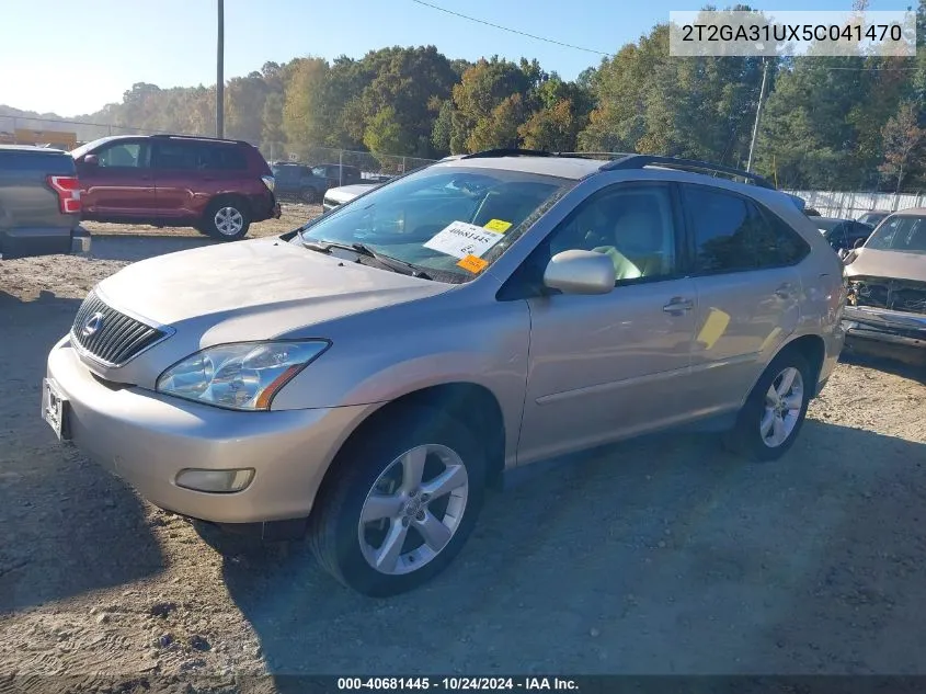 2005 Lexus Rx 330 VIN: 2T2GA31UX5C041470 Lot: 40681445