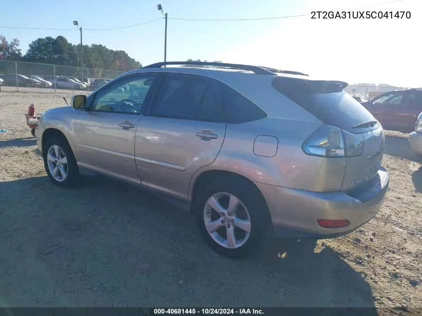 2005 Lexus Rx 330 VIN: 2T2GA31UX5C041470 Lot: 40681445