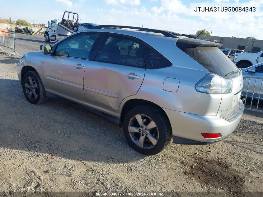 2005 Lexus Rx 330 VIN: JTJHA31U950084343 Lot: 40694077