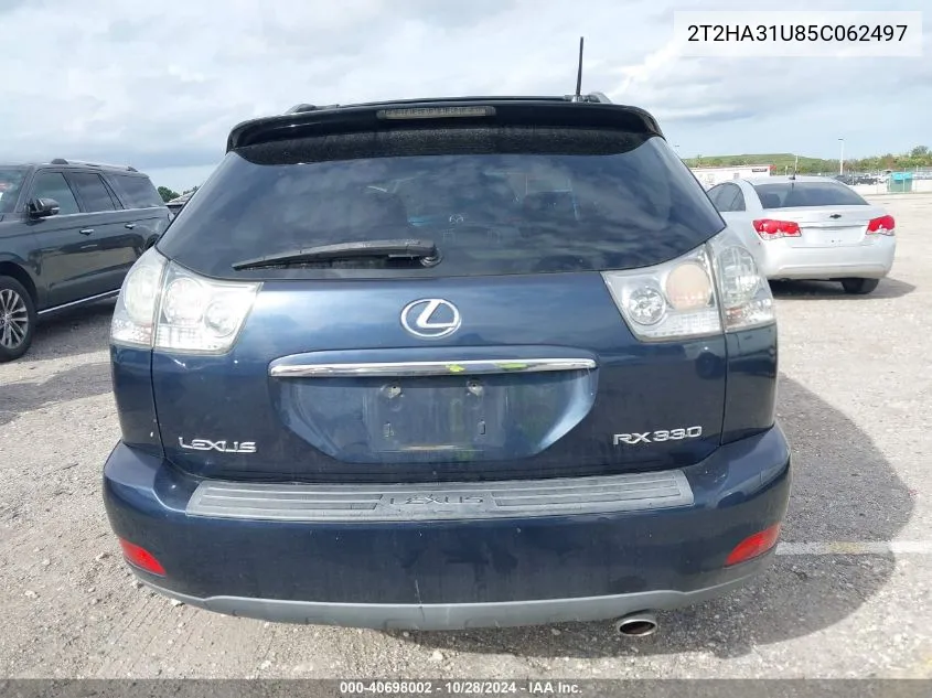 2005 Lexus Rx 330 VIN: 2T2HA31U85C062497 Lot: 40698002