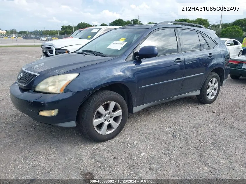 2005 Lexus Rx 330 VIN: 2T2HA31U85C062497 Lot: 40698002