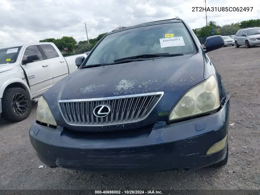 2005 Lexus Rx 330 VIN: 2T2HA31U85C062497 Lot: 40698002