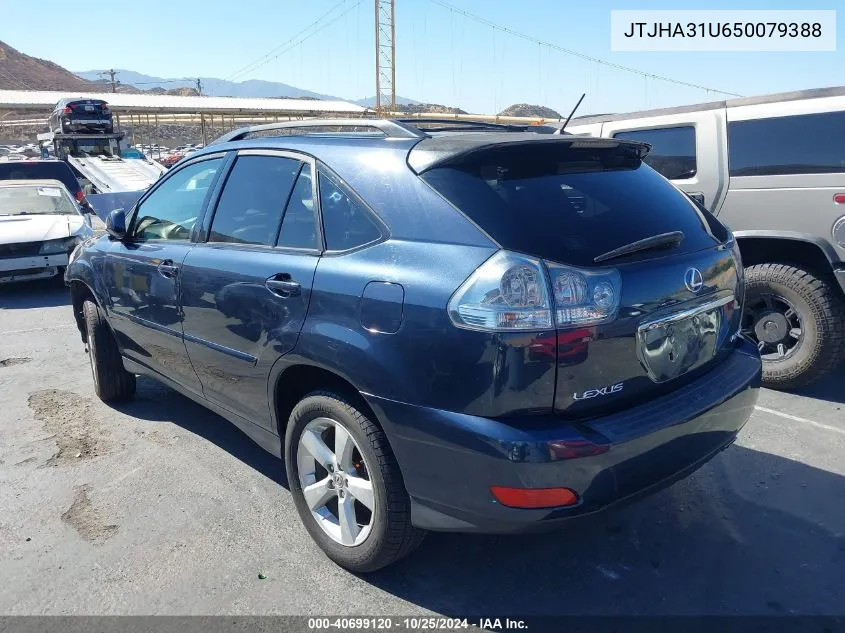 2005 Lexus Rx 330 VIN: JTJHA31U650079388 Lot: 40699120