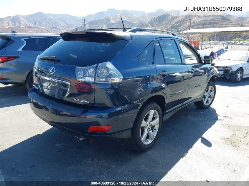 2005 Lexus Rx 330 VIN: JTJHA31U650079388 Lot: 40699120