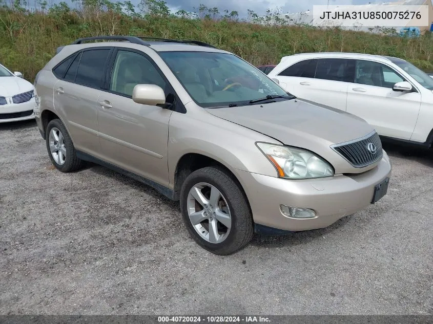 2005 Lexus Rx 330 VIN: JTJHA31U850075276 Lot: 40720024