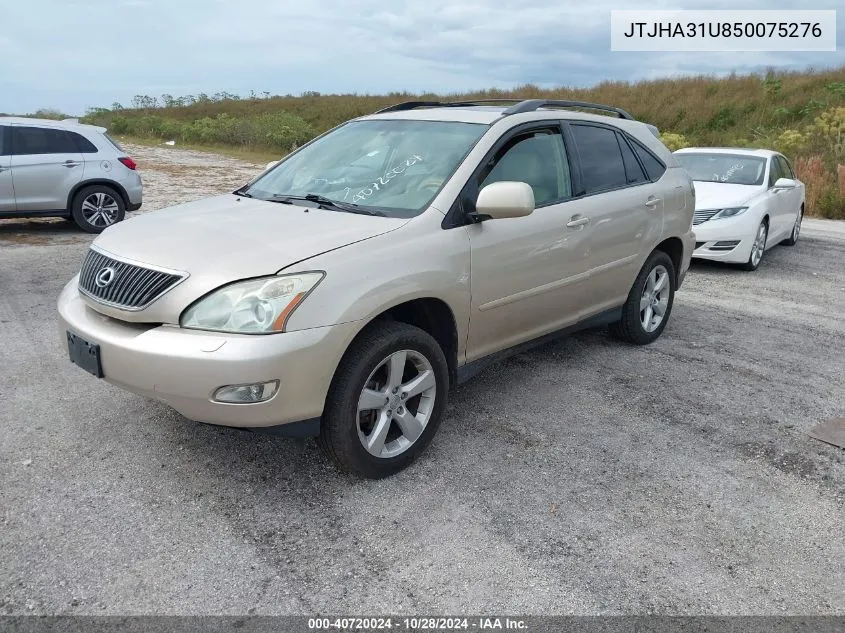 2005 Lexus Rx 330 VIN: JTJHA31U850075276 Lot: 40720024