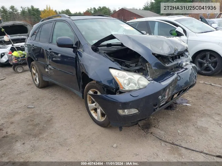 2005 Lexus Rx 330 VIN: 2T2HA31U25C041936 Lot: 40743484