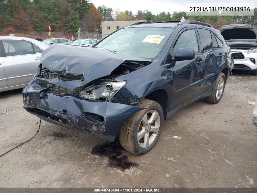 2005 Lexus Rx 330 VIN: 2T2HA31U25C041936 Lot: 40743484