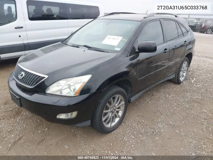 2005 Lexus Rx 330 VIN: 2T2GA31U65C033768 Lot: 40750422