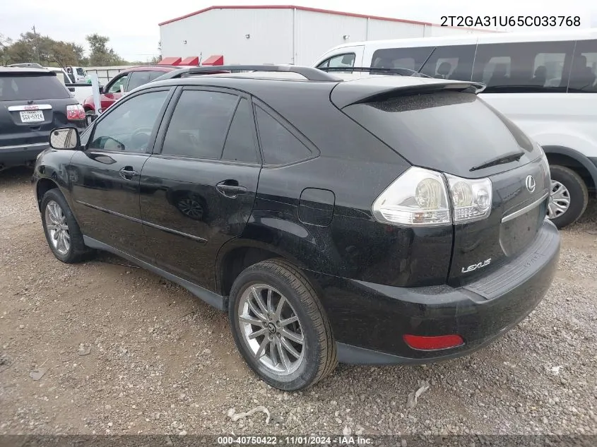 2005 Lexus Rx 330 VIN: 2T2GA31U65C033768 Lot: 40750422