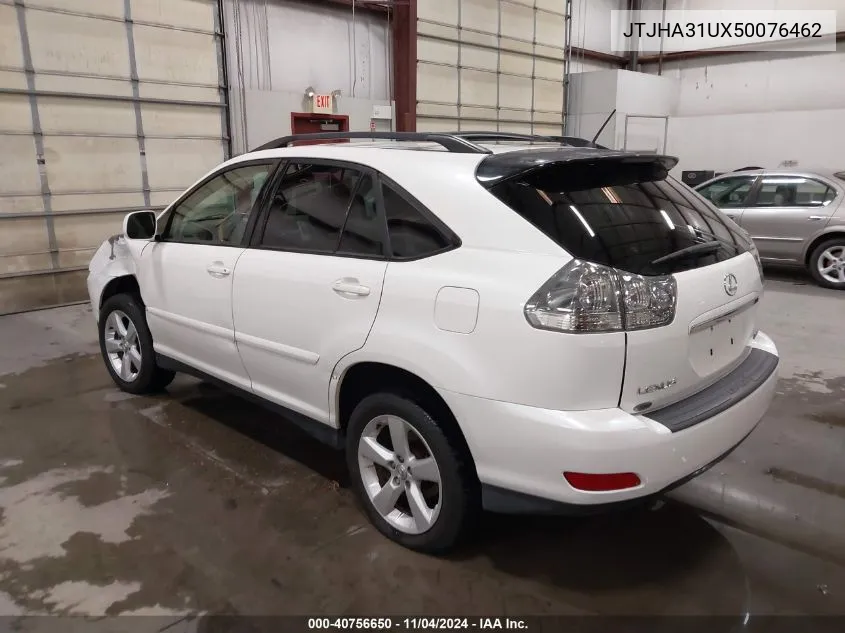 2005 Lexus Rx 330 VIN: JTJHA31UX50076462 Lot: 40756650