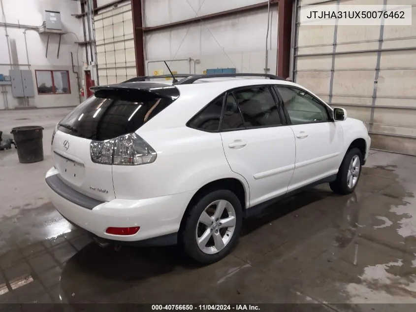 2005 Lexus Rx 330 VIN: JTJHA31UX50076462 Lot: 40756650