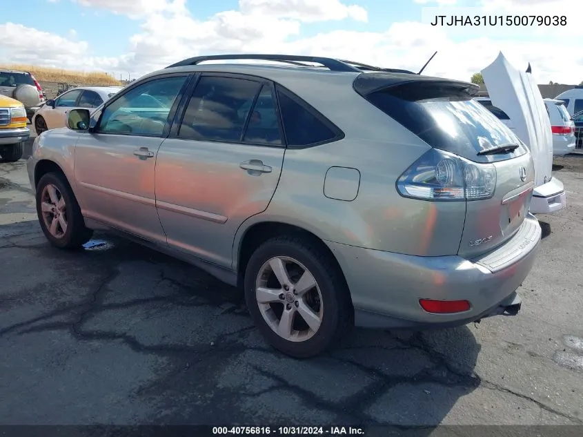 2005 Lexus Rx 330 VIN: JTJHA31U150079038 Lot: 40756816