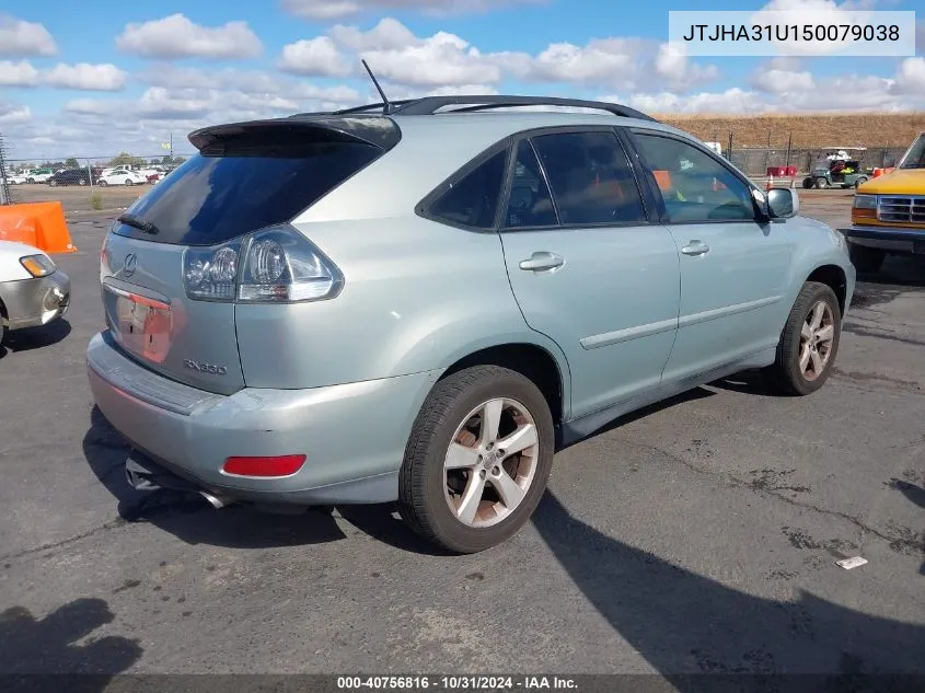 2005 Lexus Rx 330 VIN: JTJHA31U150079038 Lot: 40756816