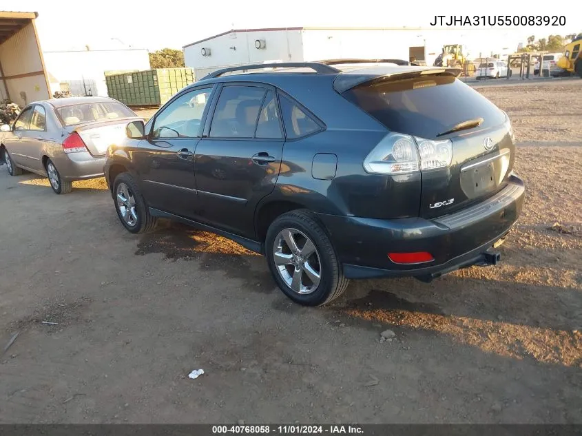 2005 Lexus Rx 330 VIN: JTJHA31U550083920 Lot: 40768058