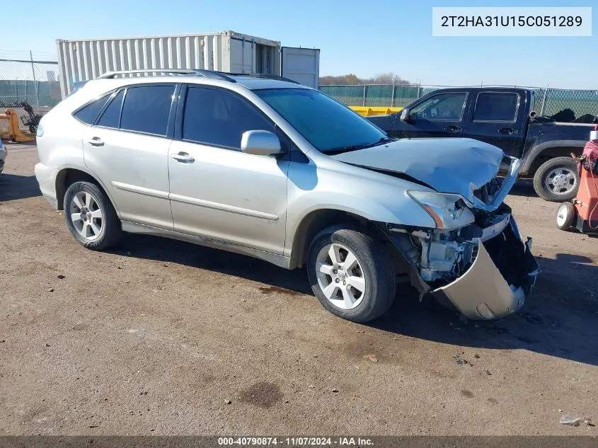 2005 Lexus Rx 330 VIN: 2T2HA31U15C051289 Lot: 40790874