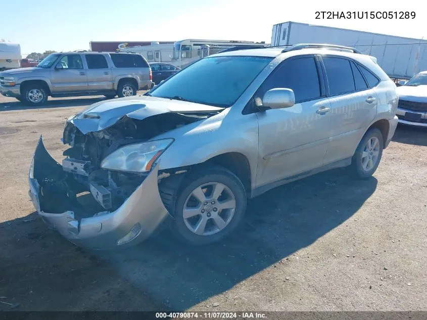 2005 Lexus Rx 330 VIN: 2T2HA31U15C051289 Lot: 40790874