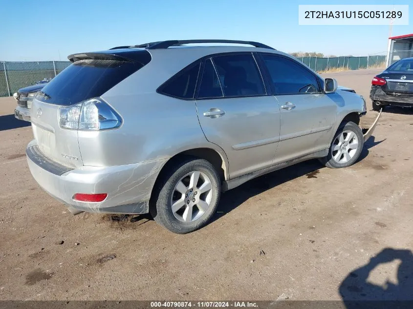 2005 Lexus Rx 330 VIN: 2T2HA31U15C051289 Lot: 40790874