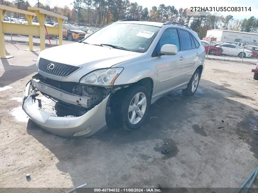 2005 Lexus Rx 330 VIN: 2T2HA31U55C083114 Lot: 40794032