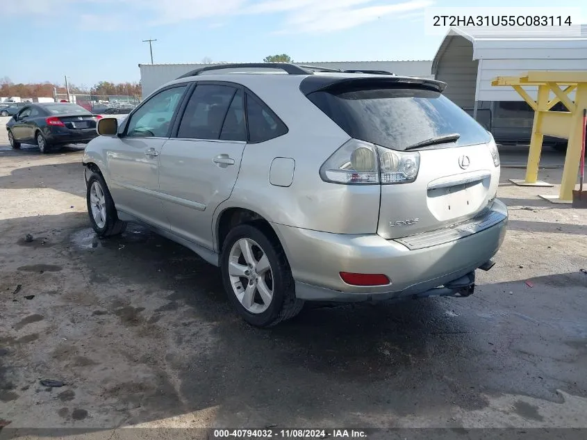 2005 Lexus Rx 330 VIN: 2T2HA31U55C083114 Lot: 40794032