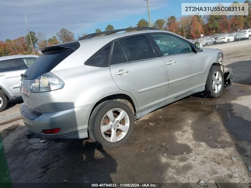 2005 Lexus Rx 330 VIN: 2T2HA31U55C083114 Lot: 40794032