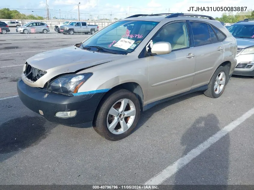 2005 Lexus Rx 330 VIN: JTJHA31U050083887 Lot: 40796796