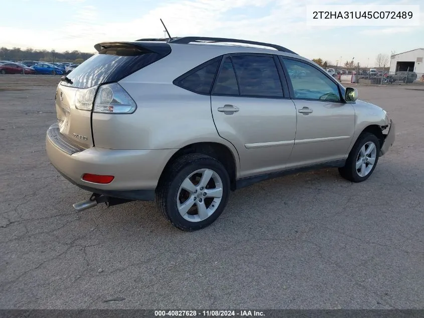 2005 Lexus Rx 330 VIN: 2T2HA31U45C072489 Lot: 40827628