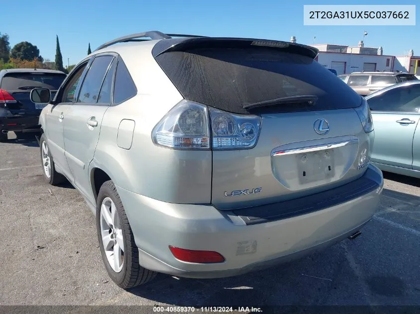 2005 Lexus Rx 330 VIN: 2T2GA31UX5C037662 Lot: 40859370