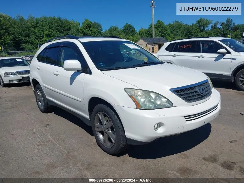 JTJHW31U960022279 2006 Lexus Rx 400H