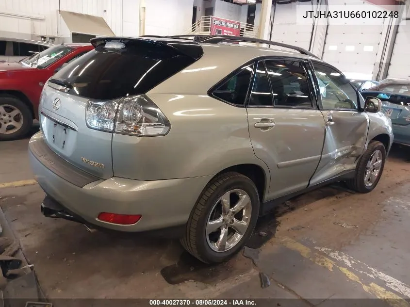 2006 Lexus Rx 330 VIN: JTJHA31U660102248 Lot: 40027370