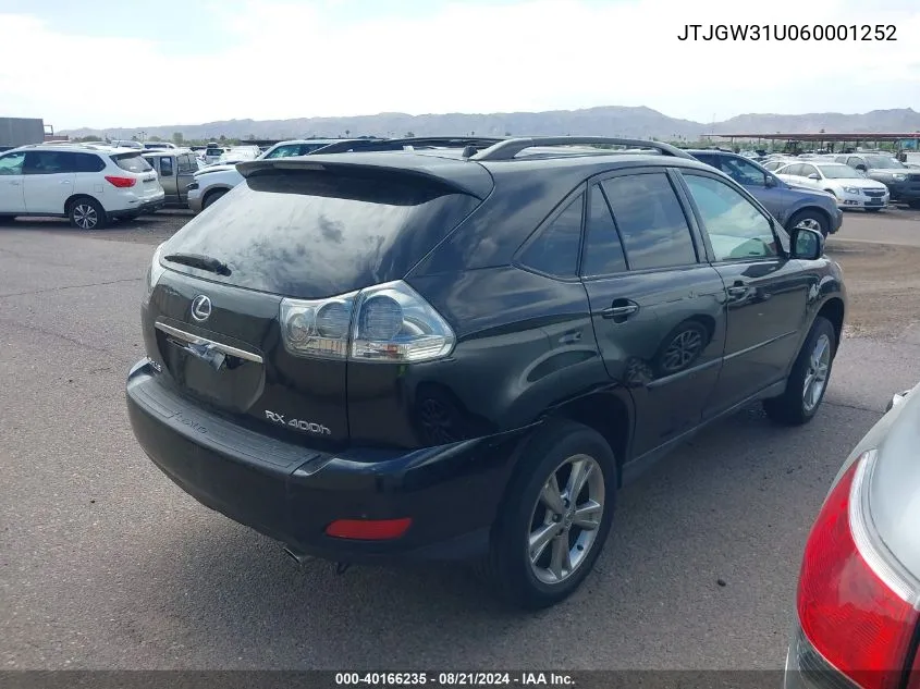 JTJGW31U060001252 2006 Lexus Rx 400H