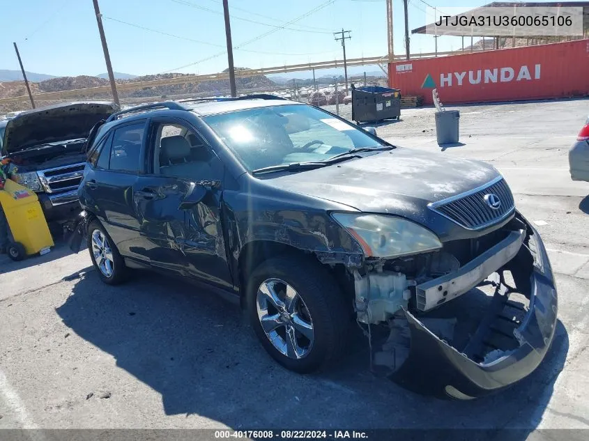 2006 Lexus Rx 330 VIN: JTJGA31U360065106 Lot: 40176008