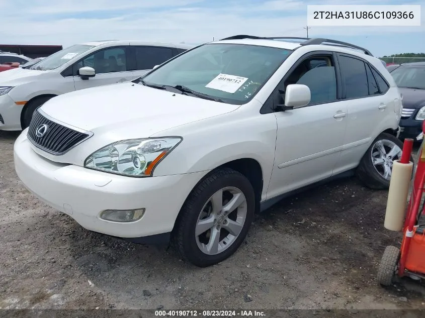 2006 Lexus Rx 330 VIN: 2T2HA31U86C109366 Lot: 40190712