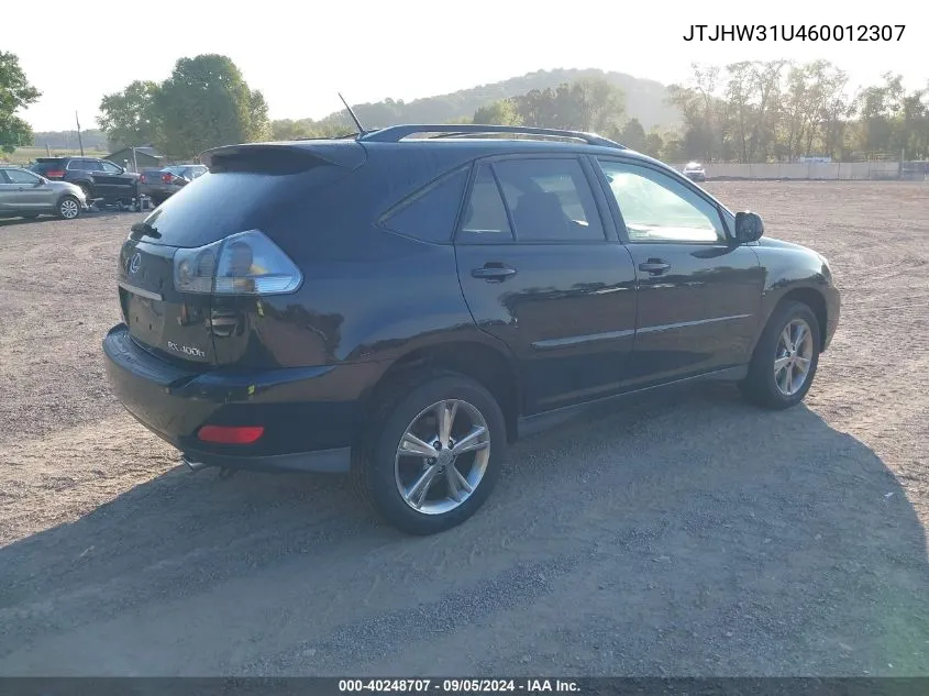 2006 Lexus Rx 400H 400 VIN: JTJHW31U460012307 Lot: 40248707