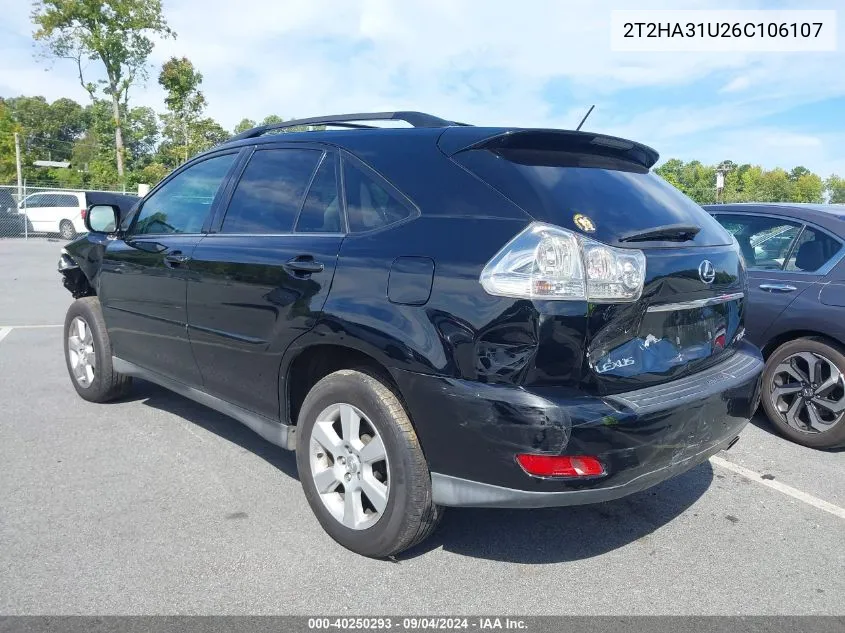 2006 Lexus Rx 330 VIN: 2T2HA31U26C106107 Lot: 40250293