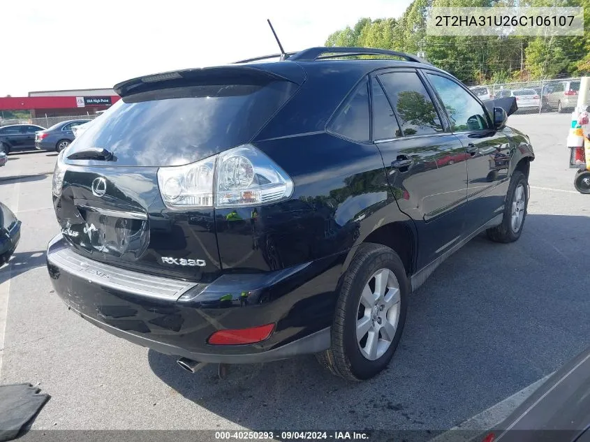 2006 Lexus Rx 330 VIN: 2T2HA31U26C106107 Lot: 40250293