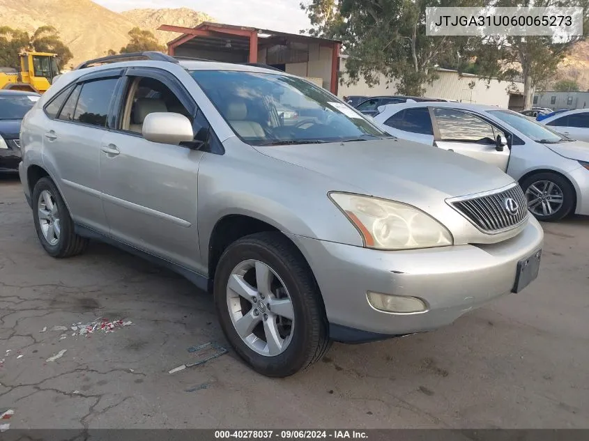 2006 Lexus Rx 330 VIN: JTJGA31U060065273 Lot: 40278037