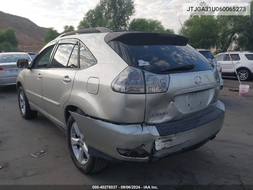 2006 Lexus Rx 330 VIN: JTJGA31U060065273 Lot: 40278037