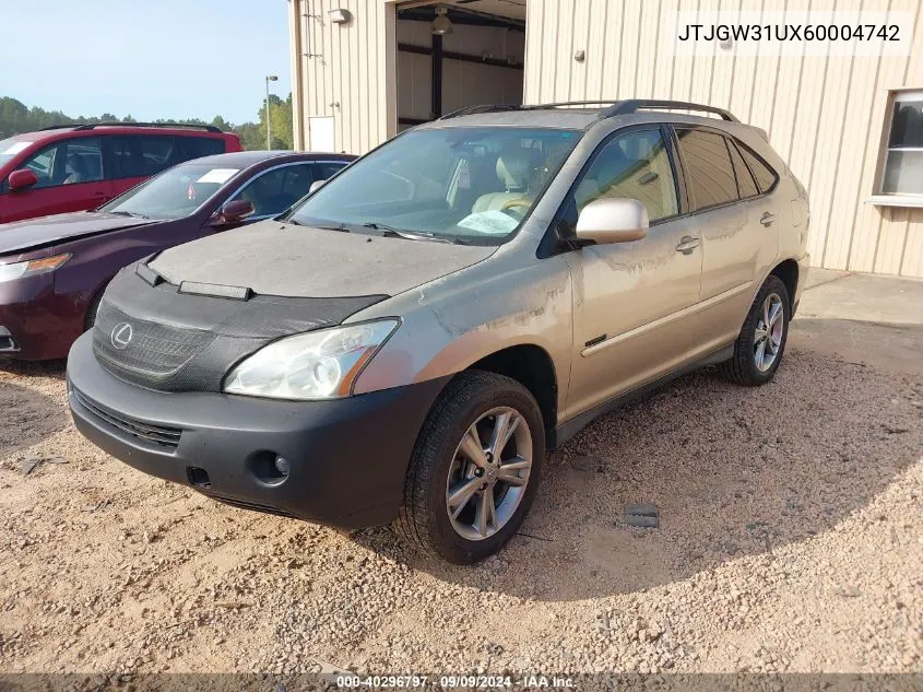 2006 Lexus Rx 400H VIN: JTJGW31UX60004742 Lot: 40296797