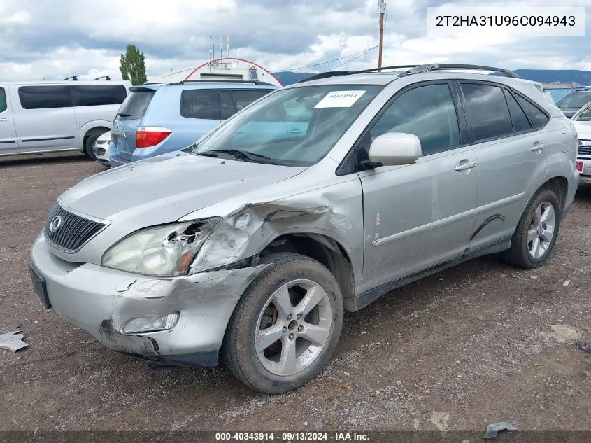 2006 Lexus Rx 330 VIN: 2T2HA31U96C094943 Lot: 40343914