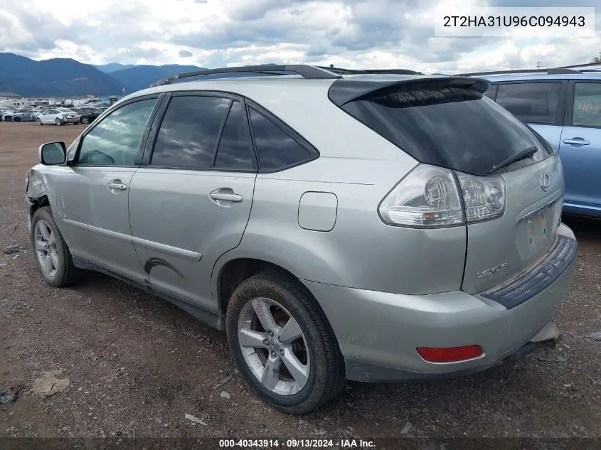 2006 Lexus Rx 330 VIN: 2T2HA31U96C094943 Lot: 40343914