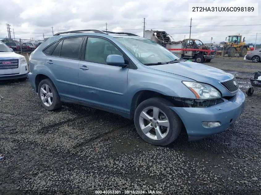 2006 Lexus Rx 330 VIN: 2T2HA31UX6C098189 Lot: 40353301