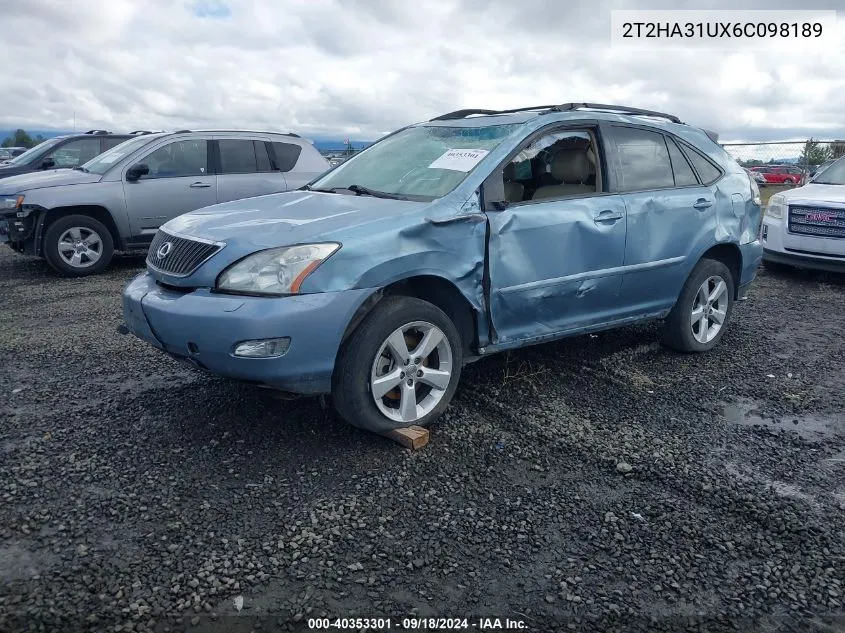 2006 Lexus Rx 330 VIN: 2T2HA31UX6C098189 Lot: 40353301