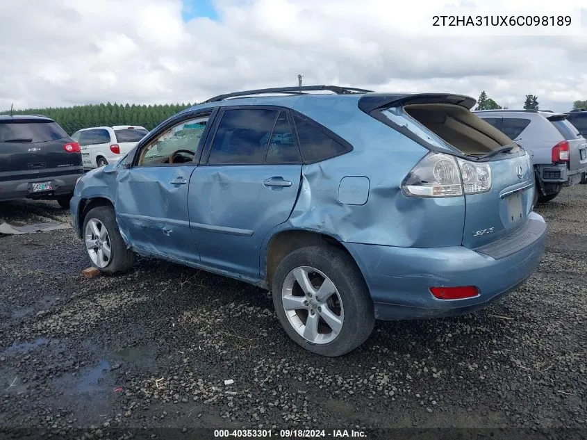 2006 Lexus Rx 330 VIN: 2T2HA31UX6C098189 Lot: 40353301