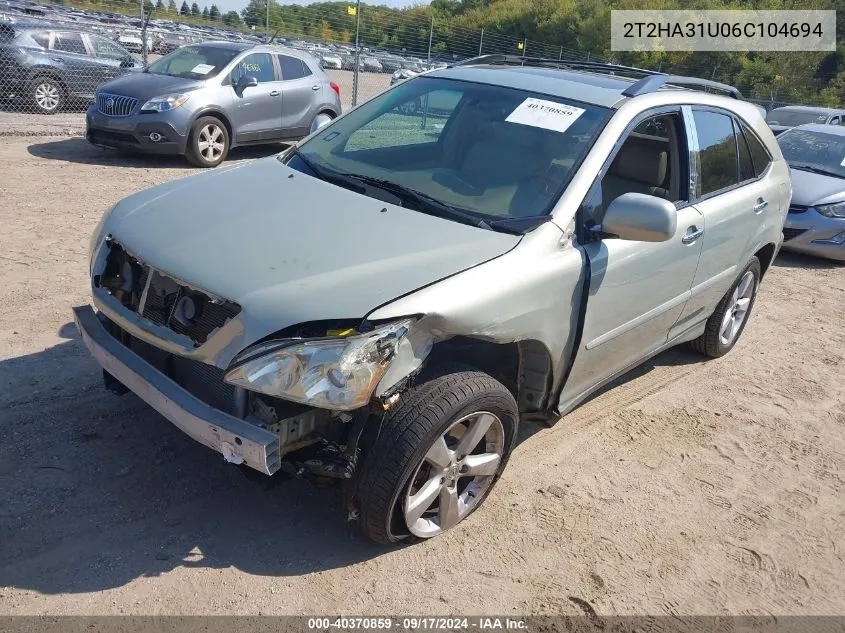 2006 Lexus Rx 330 VIN: 2T2HA31U06C104694 Lot: 40370859