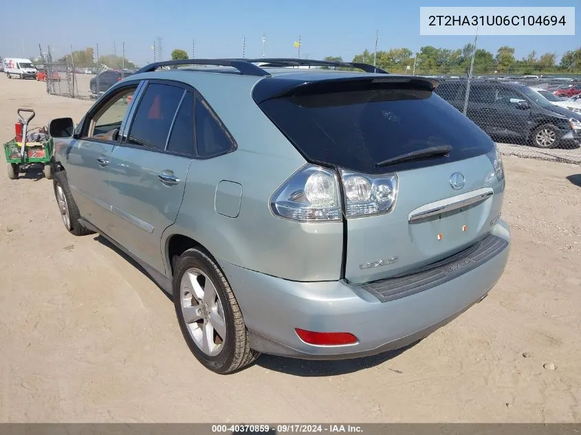 2006 Lexus Rx 330 VIN: 2T2HA31U06C104694 Lot: 40370859