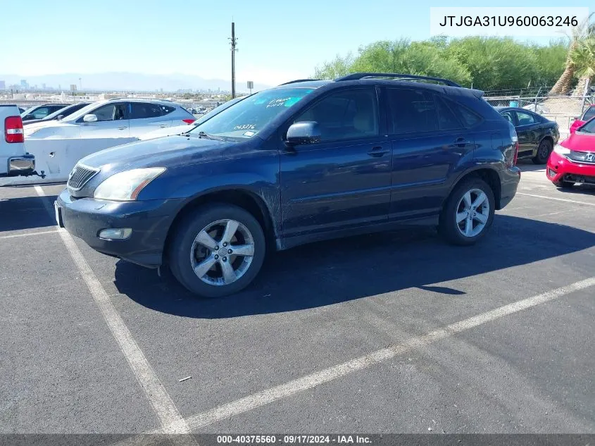 2006 Lexus Rx 330 VIN: JTJGA31U960063246 Lot: 40375560